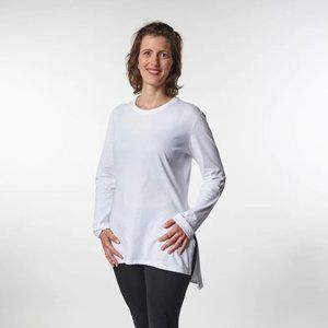 NWOT White Slit Tunic Top